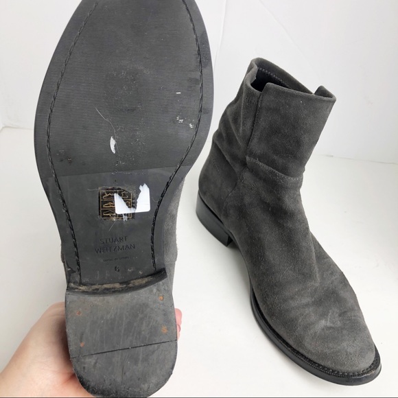 Stuart Weitzman gray suede 5050 mid calf boots - Picture 2 of 5